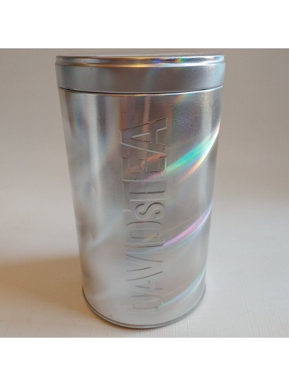 LARGE Davids Tea Holographic Tea Tin METAL Empty